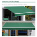 OutSunny Manual Retractable Awning, size (4m x3m)-Green