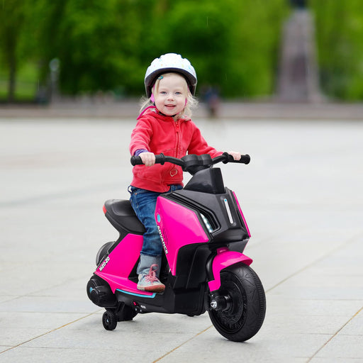 HOMCOM Kids Electric Motorcycle Ride-On Toy Pink