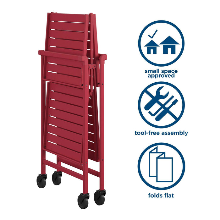 Cosco Serving Cart Ruby Red 519.9 x 515.1 x 769.9 mm