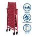 Cosco Serving Cart Ruby Red 519.9 x 515.1 x 769.9 mm