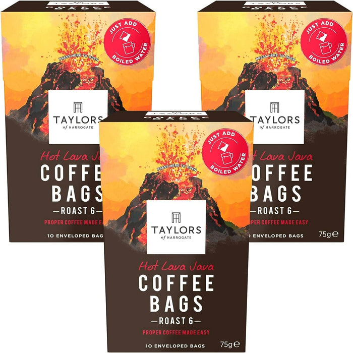 Taylors of Harrogate Caffeinated Coffee Ground Smoke, Black pepper Pack of 10