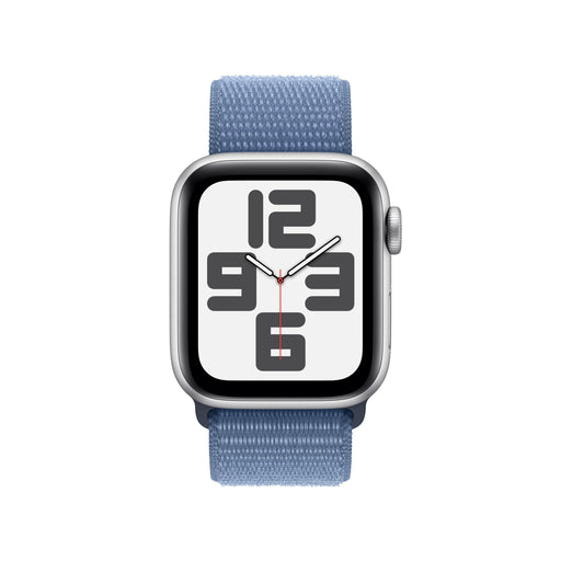 Apple Watch SE (GPS + Cellular) - 2nd generation - 40 mm - silver aluminium - smart watch with sport loop - textile - winter blue - 32 GB - LTE, Wi-Fi 4, Bluetooth - 4G - 27.8 g