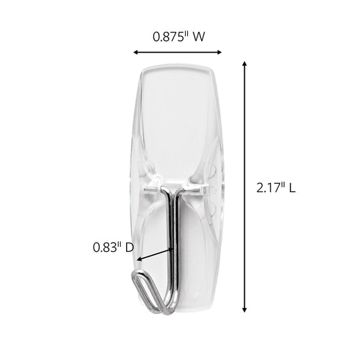 Command Hook Strips Transparent Plastic 17065CLR-6UKN Pack of 6