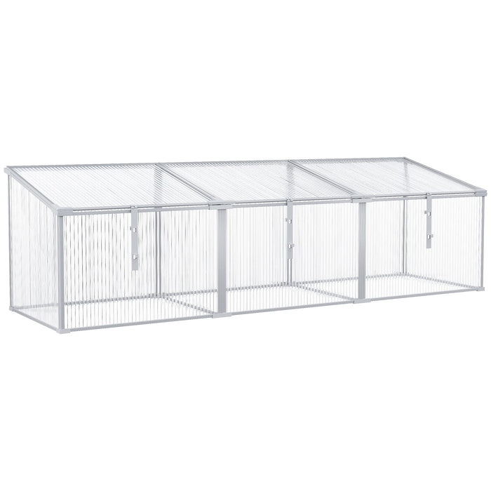 OutSunny Greenhouse Outdoors Waterproof Silver,Transparent 510 mm x 1800 mm x 510 mm