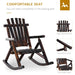 OutSunny Fir Wood Rocking Chair Brown