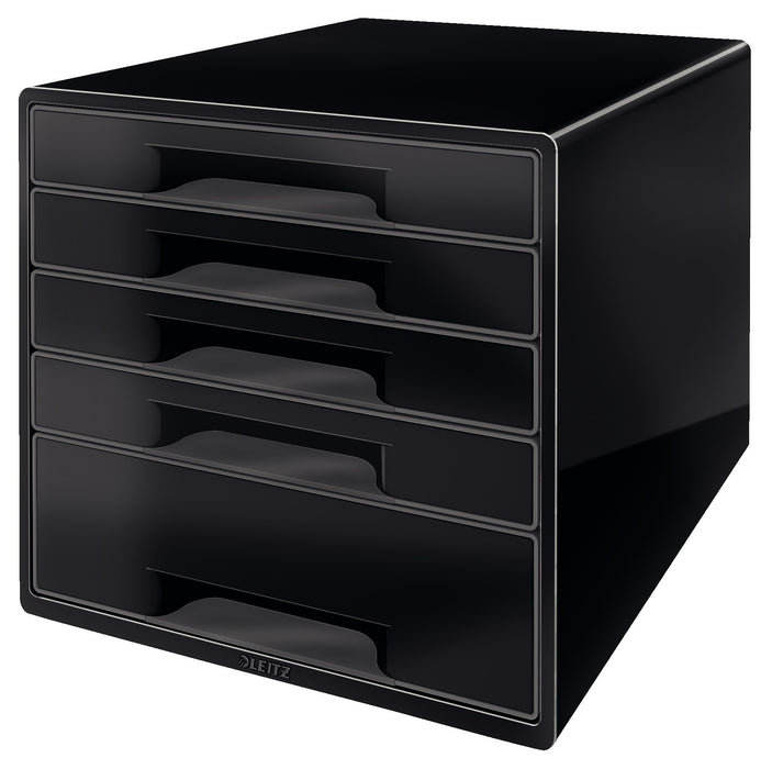 Leitz Cube Drawer Unit 5 52531095 A4 Maxi Black 28.7 x 36.3 x 27 cm