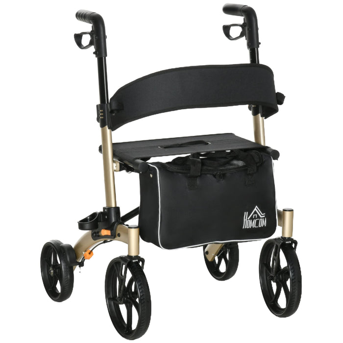 HOMCOM Rollator Aluminum, PL (Polyester), PVC (Polyvinyl Chloride)