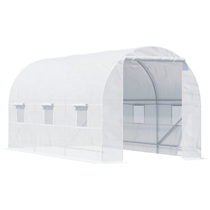 OutSunny Greenhouse Outdoors Waterproof White 2000 mm x 4500 mm x 2000 mm