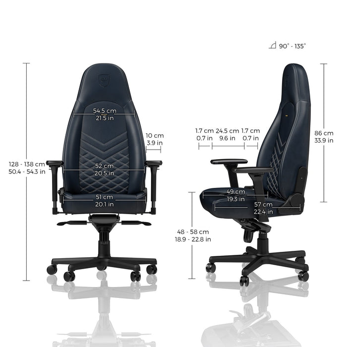 Noblechairs Icon Gmng Chr M Blu/Grh