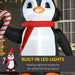 HOMCOM Christmas Penguin and Candy Cane Inflatable Multicolour