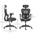 Vinsetto Office Chair 921-513V70BK Black 65 (W) x 65.5 (D) x 110.5 (H) mm