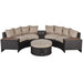 OutSunny Set Rattan Sofa Polyester Beige