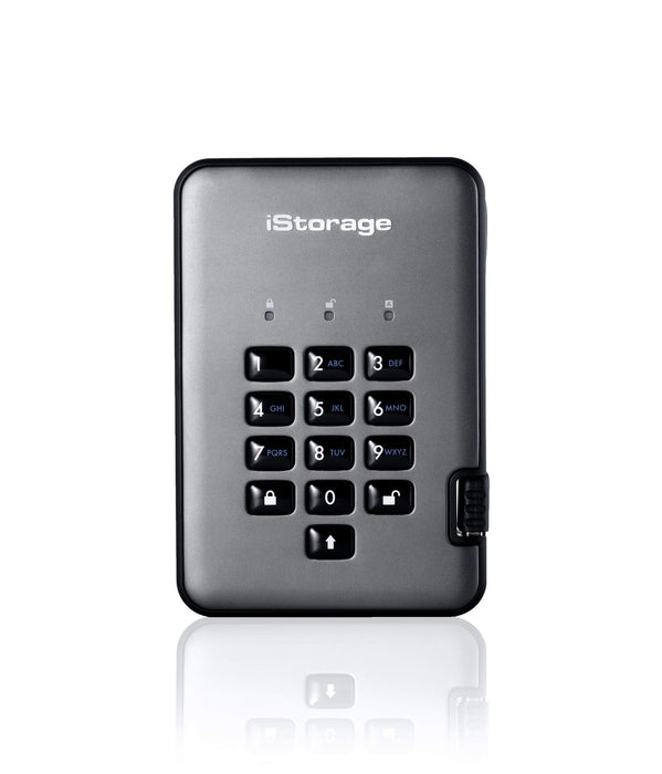 iStorage 1 TB External HDD PRO2 USB-A 3.1 Silver