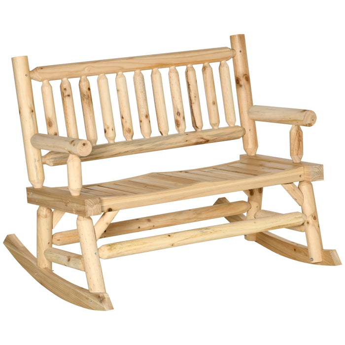 OutSunny Bench Wood 670 x 1,120 x 930 mm Natural wood finish