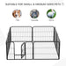 PawHut Pet Playpen Black 800 mm x 600 mm