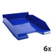 Exacompta Letter Tray Midi Combo Glossy Blue Pack of 6