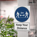 Trodat Health and Safety Sign Keep your distance Aluminium 20 x 30 cm