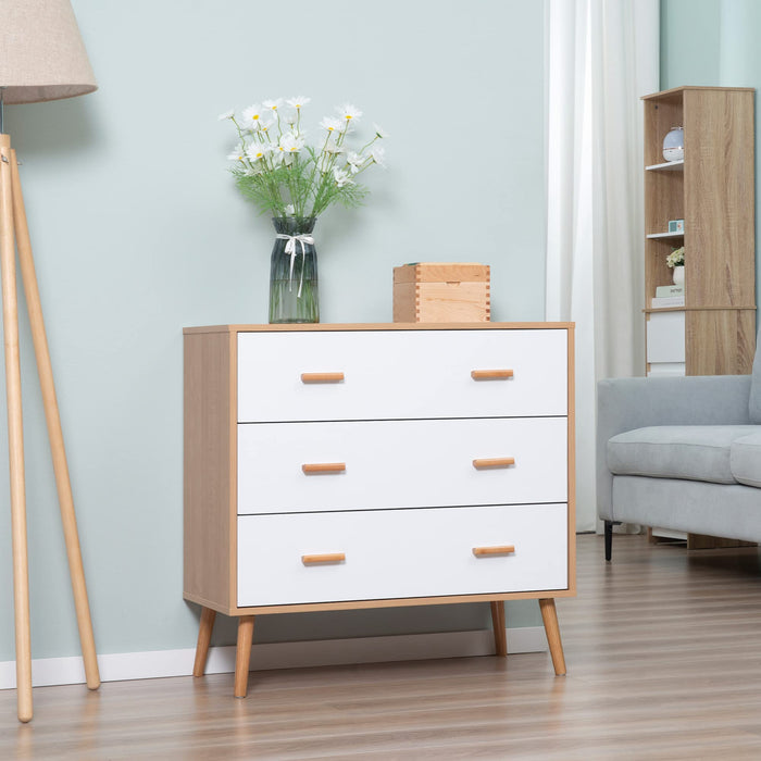 HOMCOM Drawer Chest White 390 x 800 mm