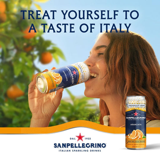 S.Pellegrino Melograno & Arancia Soft Drink Sparkling Orange & Pomegranate 12 Bottles of 330 ml