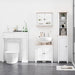 Kleankin Bathroom Storage Cabinet MDF White 300 x 600 mm