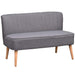 HOMCOM 2 Seater Sofa, Linen-Grey