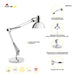 Alba Freestanding Desk Lamp Architecte Silver