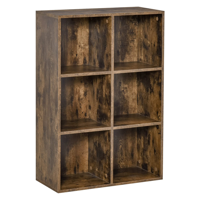 HOMCOM Cubic Cabinet Rustic Brown 300 x 655 x 975 mm