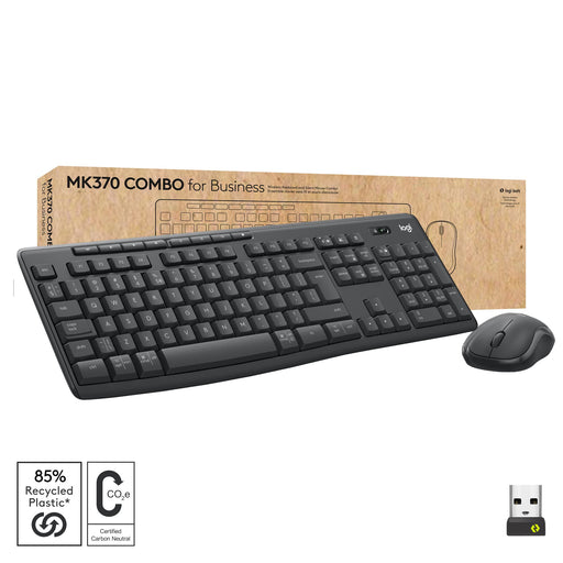 Logitech MK370 Combo for Business - Keyboard and mouse set - wireless - Bluetooth LE - QWERTY - UK - graphite