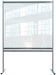 Nobo Freestanding Protective Screen Divider Premium Plus 2060 x 1480 x 610mm Metal, PVC Silver Anodised