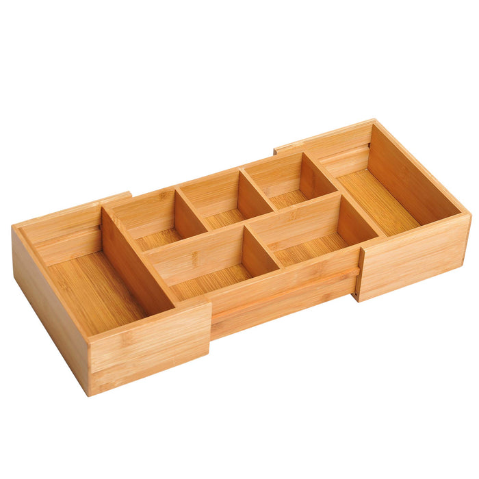 HOMCOM Expandable Organizer Natural wood finish 17.6 x 24.6 x 0.7 cm