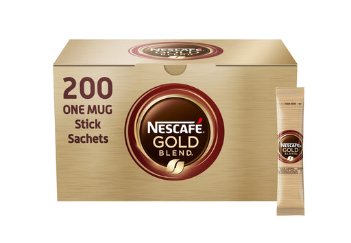 Nescafe Gold Blend Rich & Smooth Caffeinated Instant Coffee Sachets Box 1.8 g Pack of 200