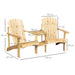 OutSunny Adirondack Chair Fir Wood Brown 870 x 920 mm