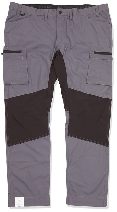 BLÅKLÄDER Trousers 14591845 Cotton, PL (Polyester) Mid Grey, Black Size 33R