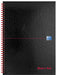 OXFORD Notebook Black n' Red A4 Ruled Spiral Bound Cardboard Hardback Black, Red Perforated 140 Pages 70 Sheets