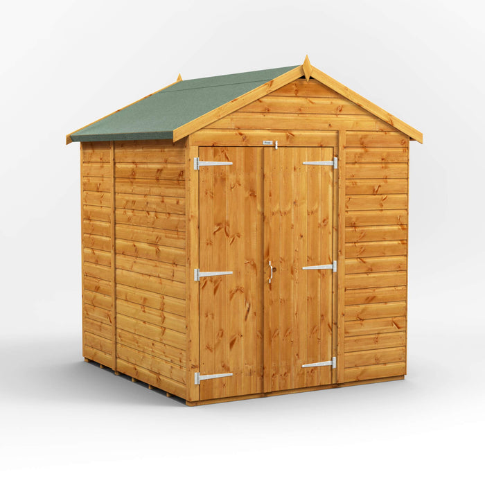 Power Garden Shed 66PAWDD Golden Brown 6x6