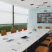 Dams International Square Boardroom Table with White MFC & Aluminium Top and White Frame EBT1212-WH-WH 1200 x 1200 x 725 mm