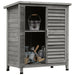 OutSunny Garden Shed Fir Wood 46.5 (W) x 87 (D) x 96.5 (H) cm Grey