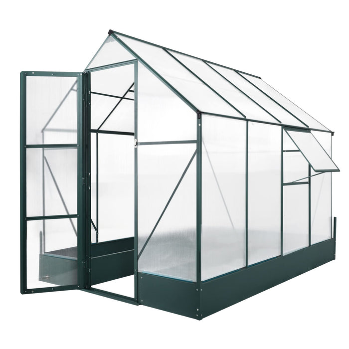 OutSunny Greenhouse with Plan Bed Temperature