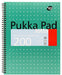 Pukka Pad Notebook Metallic Jotta A4+ Ruled Spiral Bound Cardboard Hardback Green Perforated 200 Pages Pack of 3