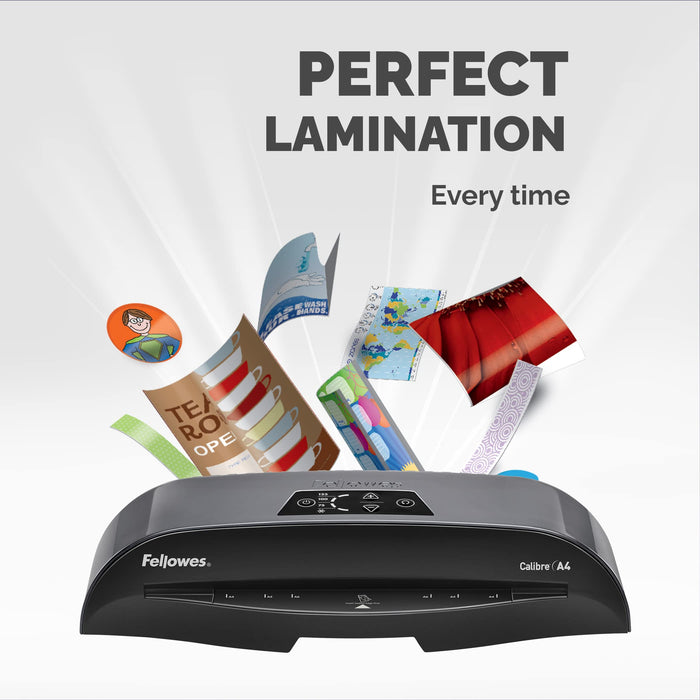 Fellowes Calibre 44.9 x 14.5 x 10.9 cm A4 Laminator 500 mm/min. 125 Microns 1 min warm-up period