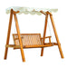 OutSunny Swing Bench Pine Wood, Polyester Brown 1,300 x 1,850 mm