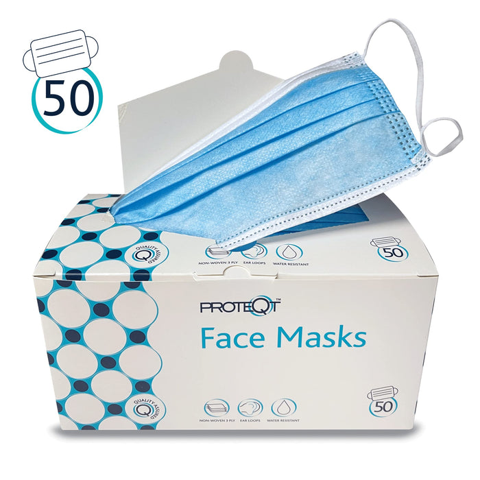 Proteqt Medical Face Mask Type IIR Non Woven Blue Pack of 50