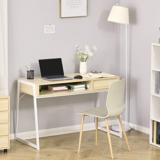 HOMCOM Desk Natural Wood Finish 480 x 760 mm