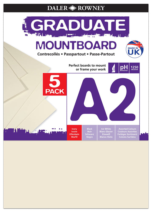 Daler-Rowney Mount Board 329205030 Ivory 5 Sheets