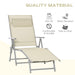 OutSunny Lounge Chair Mesh Sling Fabric Steel Frame 635 x 500 x 1,005 mm Beige