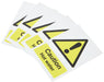 Warning Sign Hot Water Plastic Yellow, Black 7.5 x 5 cm