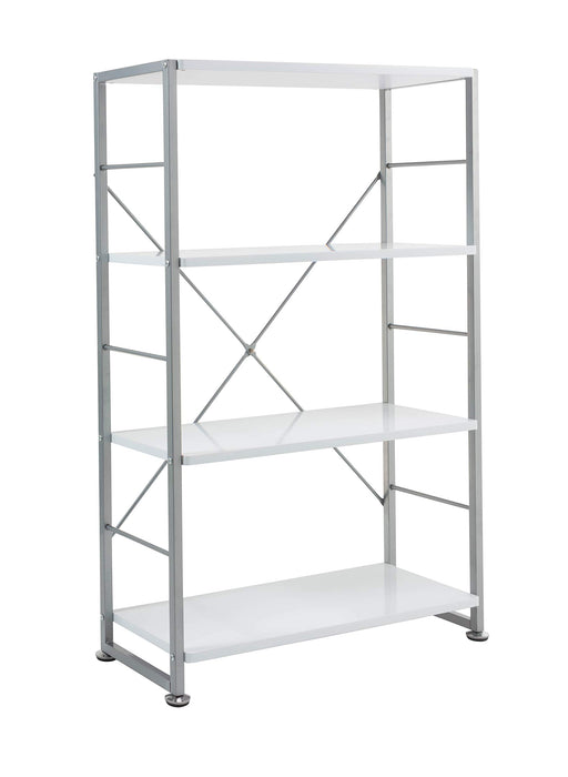 Alphason Bookcase with 3 Shelves Cabrini 760 x 300 x 1195 mm White