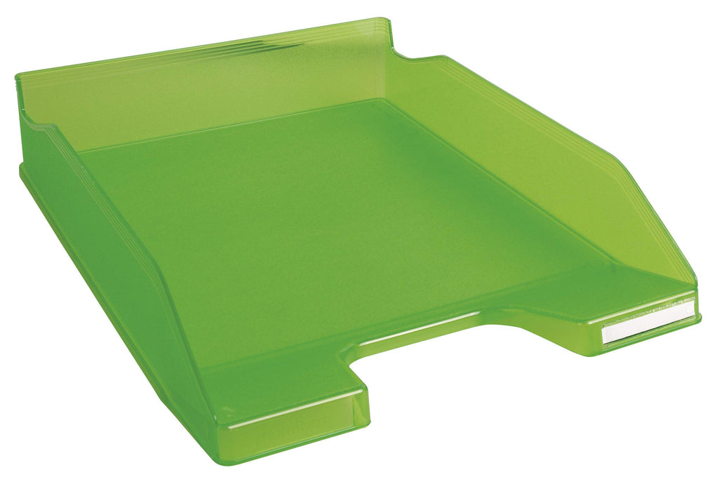 Exacompta Letter Tray Midi Combo Apple Green, Transparent Pack of 6