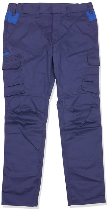 BLÅKLÄDER Trousers 14441832 Cotton, Elastolefin, PL (Polyester) Navy Blue, Cornflower Blue Size 38L