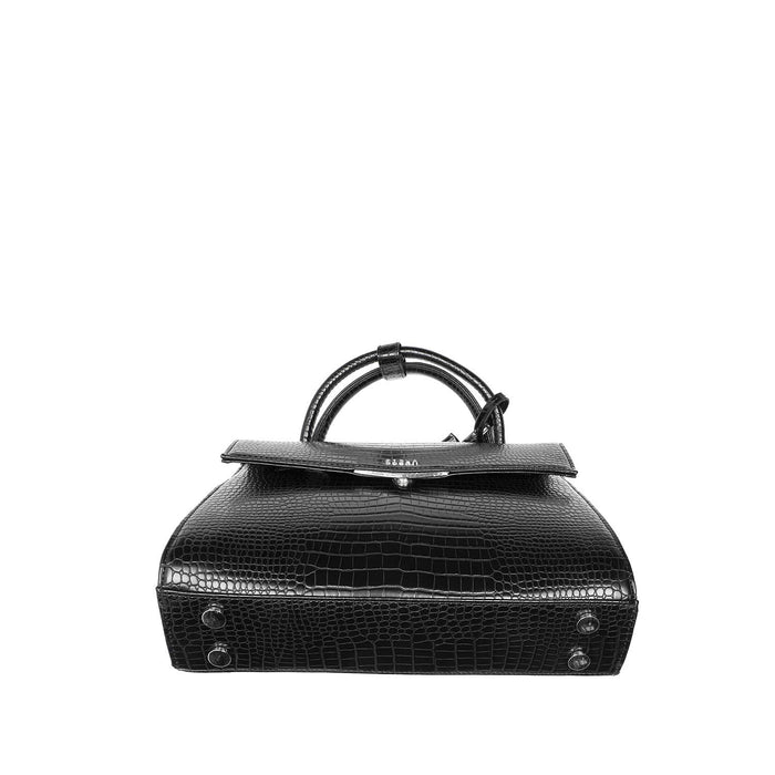 SOCHA Tiny Tip Croco Business Bag Nivodur 10.5 " Black 30.5 x 10 x 22 cm